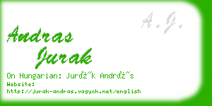 andras jurak business card